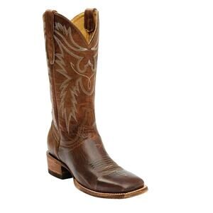 NEW Idyllwind Brash Brown Leather Western Cowboy Boots Broad Square Toe Pull On
